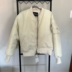Fabletics Off-White Bomber Jacket – NWT